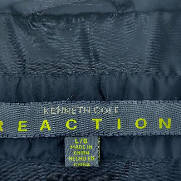 Kenneth Cole Reaction Men's Large Size Navy Blue Puffer Vest Down Adult Full Zip - Picture 5 of 7